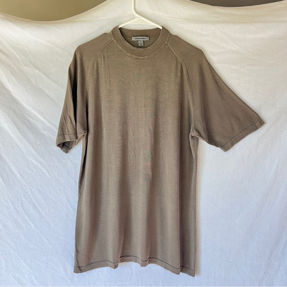 Olive Army Green Short Sleeve Knit Shirt - Picture 5 of 8
